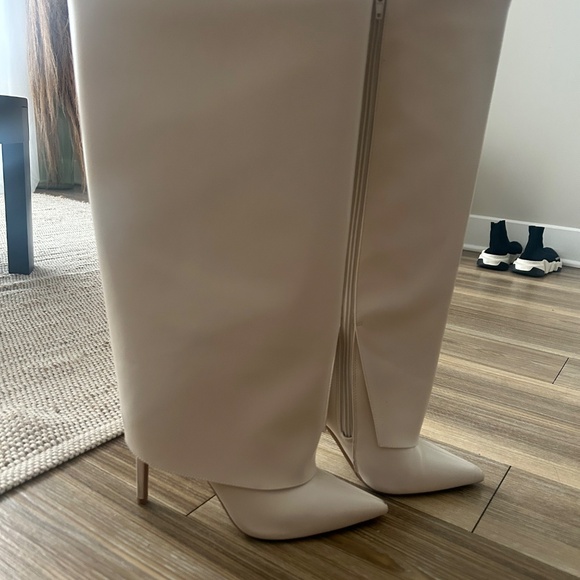 INC Skylar Wide-Calf Fold Over Cuffed Knee High Boots - Picture 2 of 8